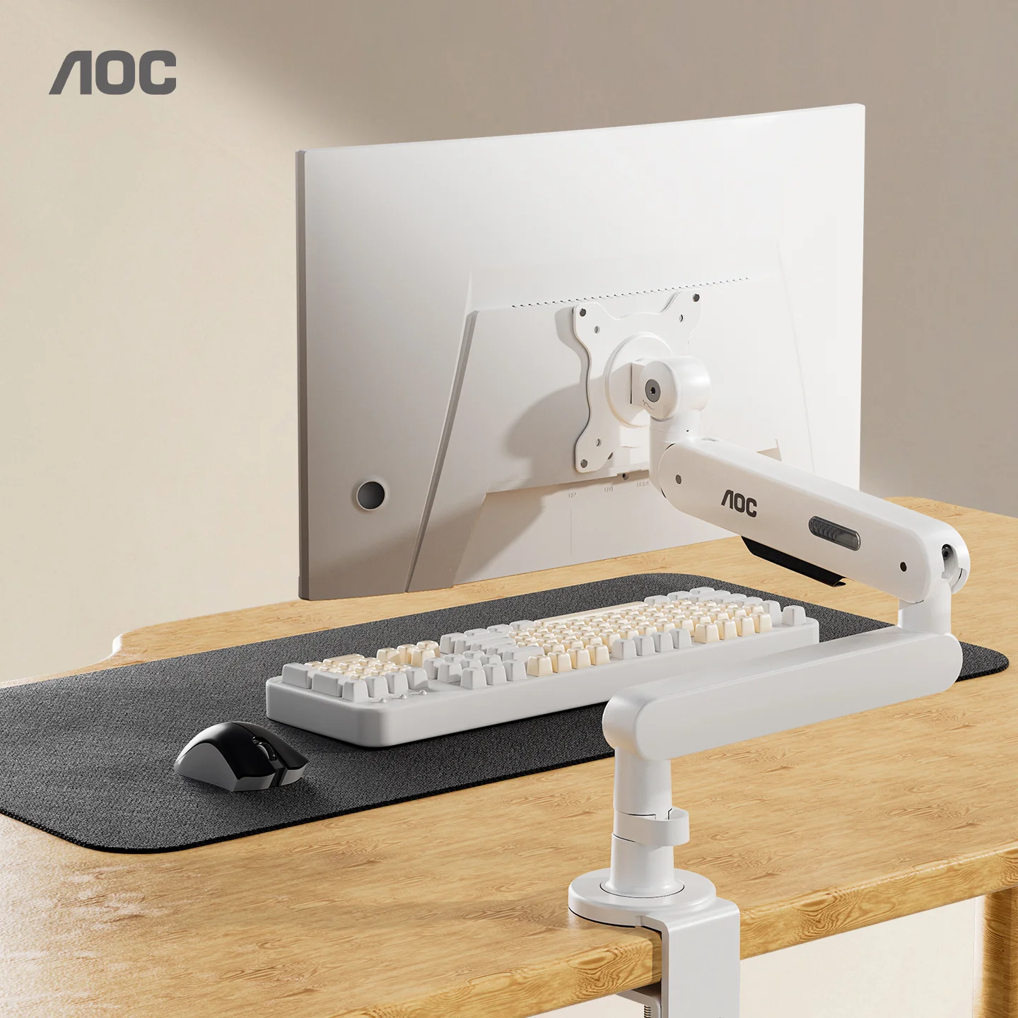 AOC AM406PLUS Einstellbare Einzel Monitor Halterung Desktop Halterung Display Arm Halter Desktop Clamp Ständer Home Office Monitor Ständer Image