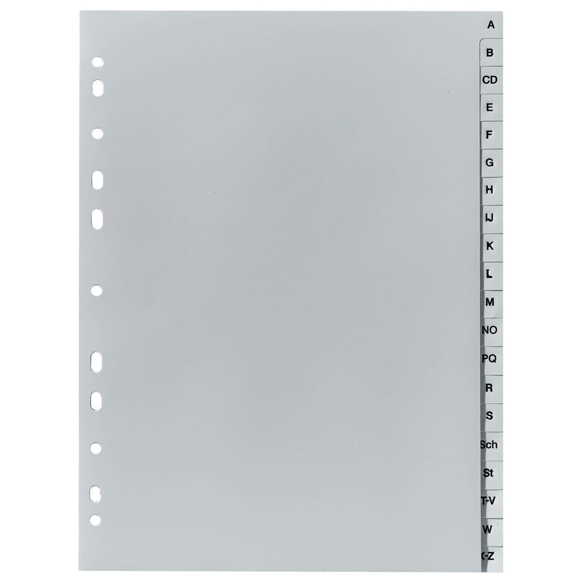 2 x FALKEN Register PP Kunststoff-Register DIN A4 A-Z ABC alphabetisch 20-teilig grau Image
