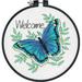 Dimensions Learn-A-Craft Counted Cross Stitch Kit 6 Round-Welcome Butterfly (14 Count)