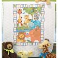 Dimensions Baby Hugs Quilt Stamped Cross Stitch Kit 34 X43 -Mod Zoo