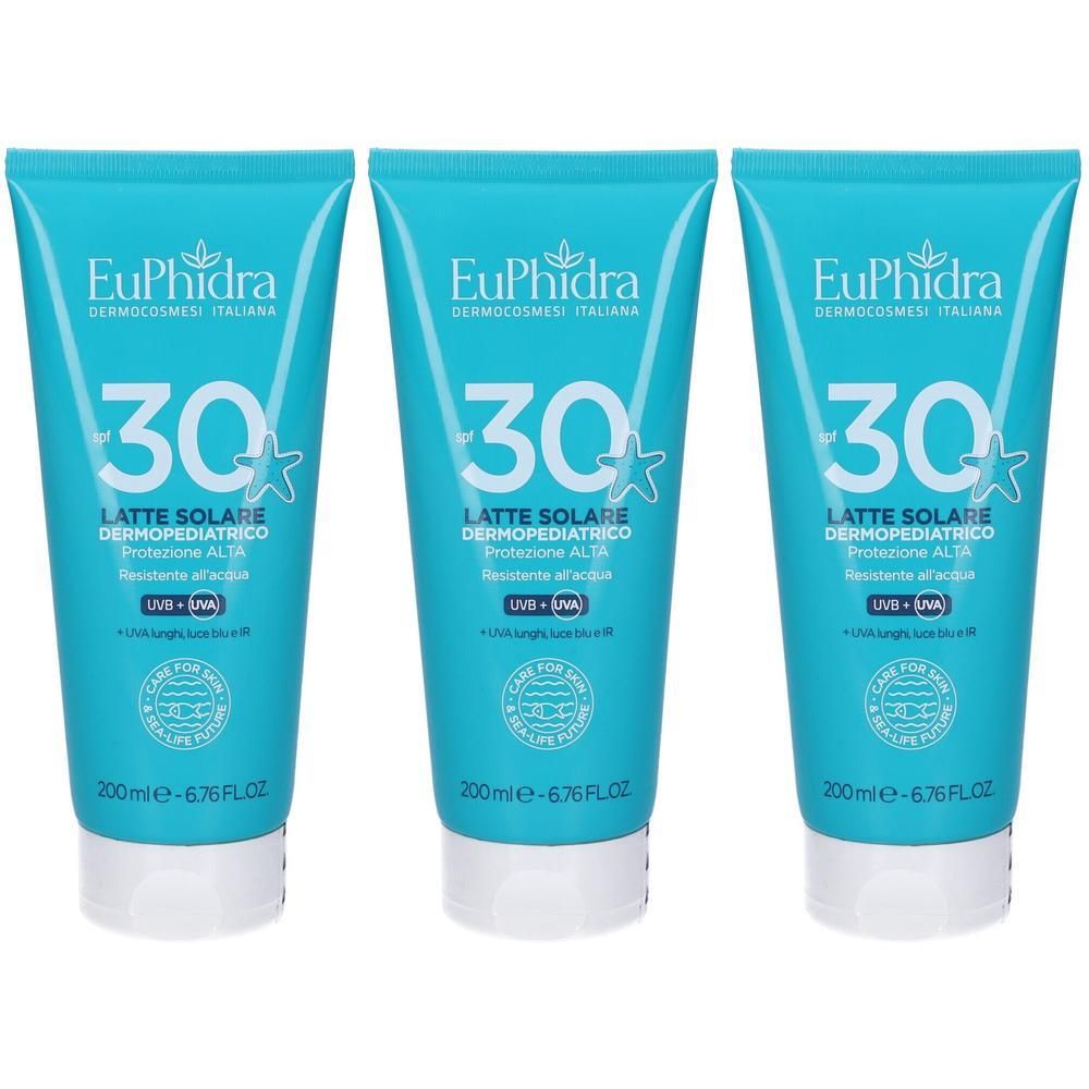 Euphidra Latte Solare Dermopediatrico Spf30 3x200 ml