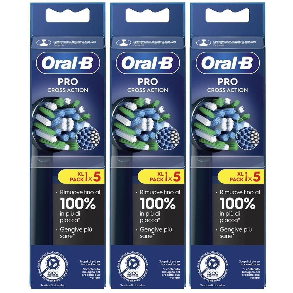 Oral-B Pro Cross Action Testine Ricambio 3x5 St