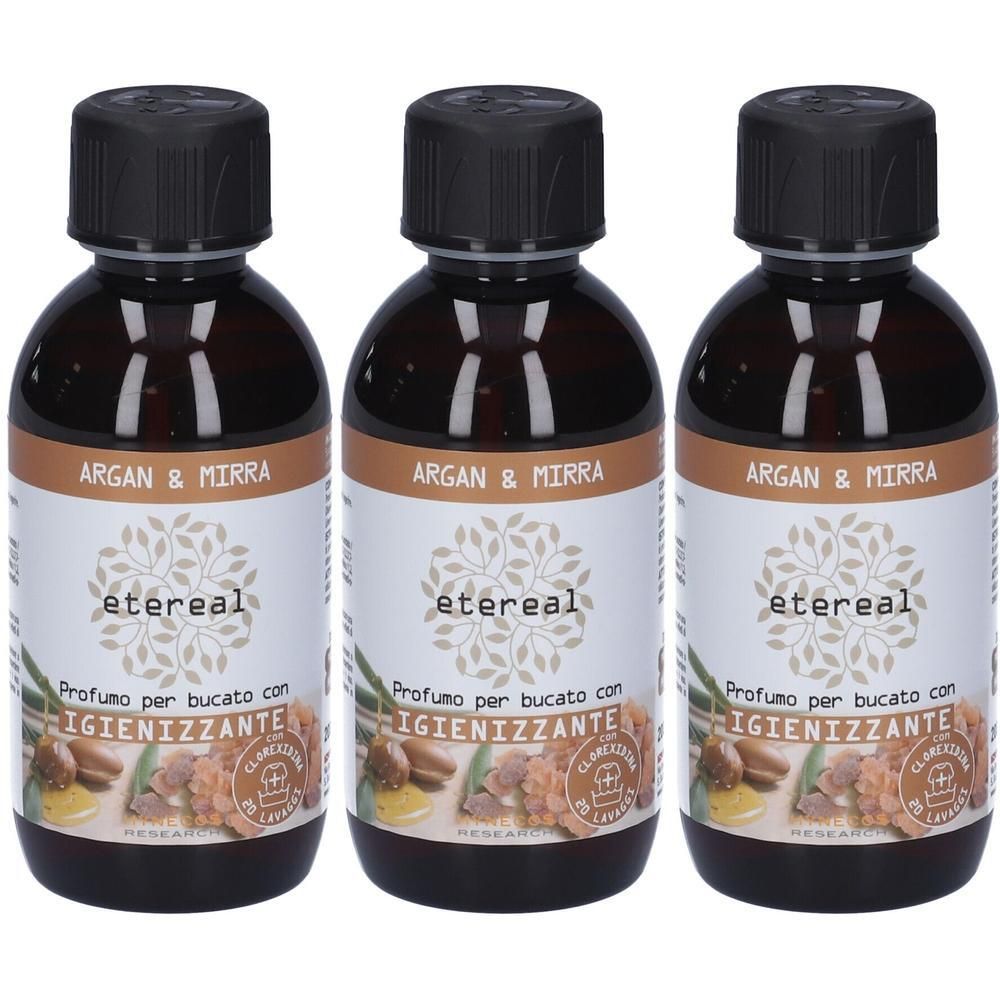 Etereal Argan Mirra Profumo Bucato con Igienizzante 3x200 ml
