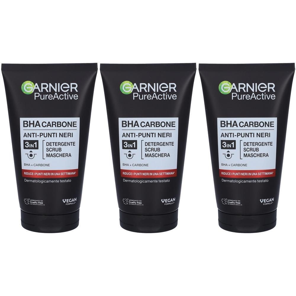 Garnier Charcoal Gel 3in1 3x150 ml