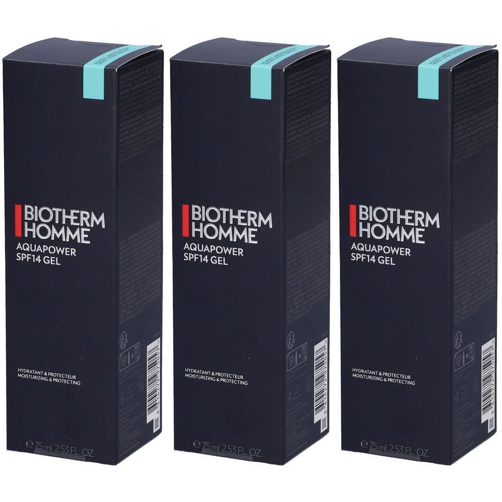 BIOTHERM Homme Aquapower SPF14 Gel 3x75 ml