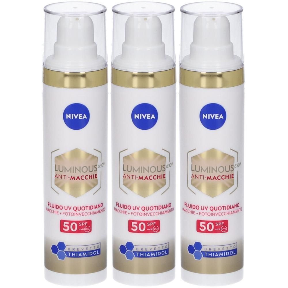 Nivea Luminous630 Anti-Macchie Fluido UV Quotidiano SPF50+ 3x40 ml