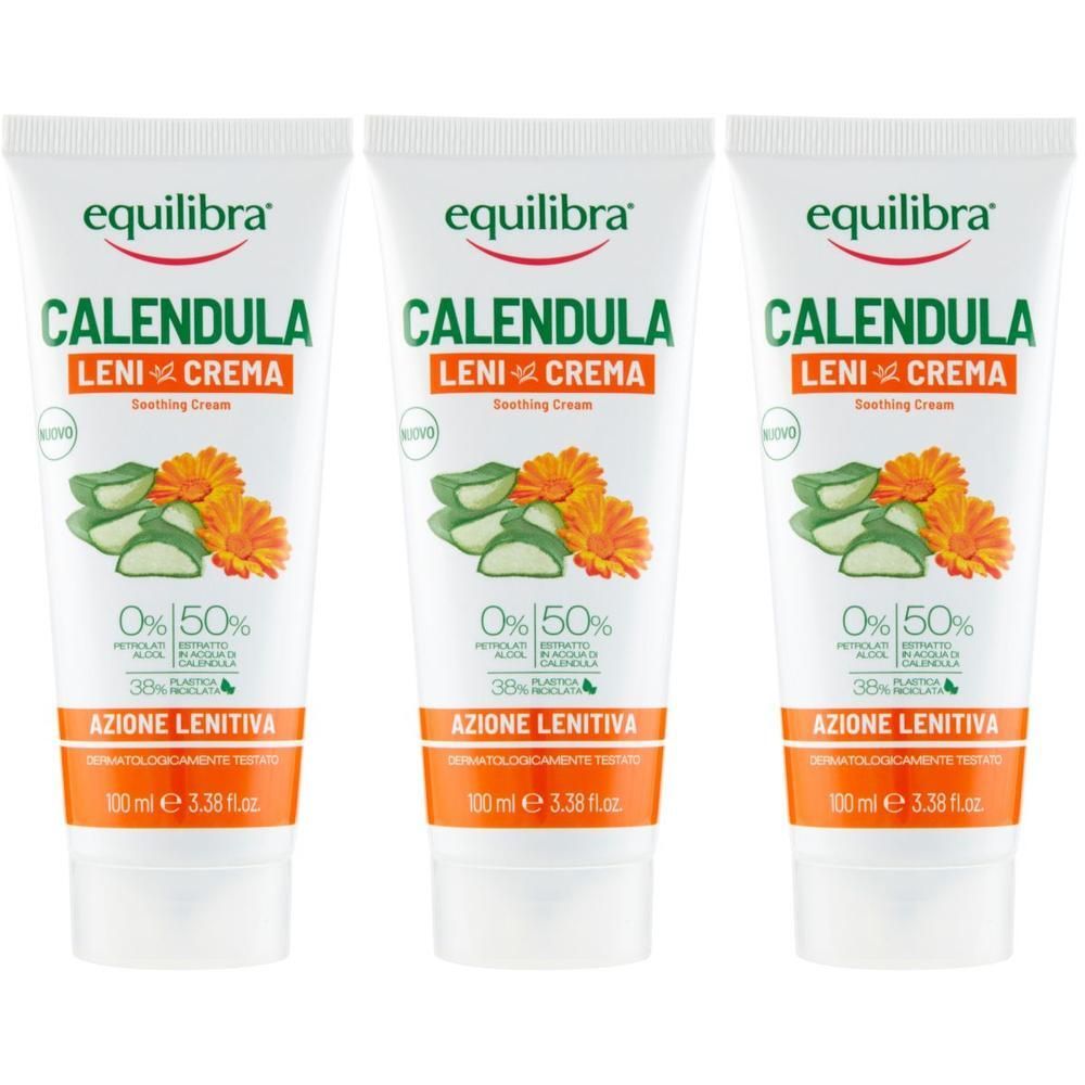 Equilibra® CALENDULA LENI-CREMA Azione Lenitiva 3x100 ml Crema