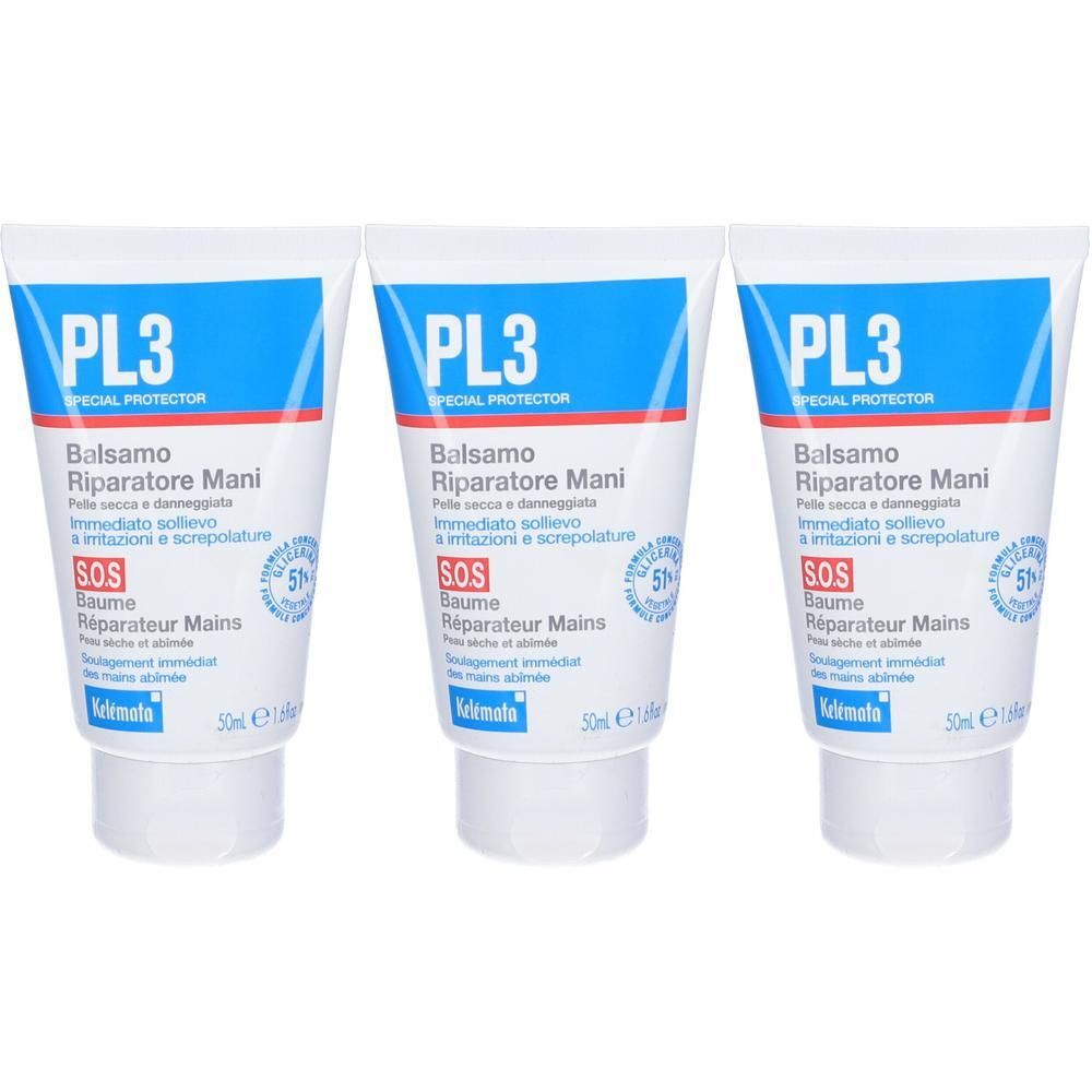 PL3 Balsamo Riparatore Mani Sos 3x50 ml