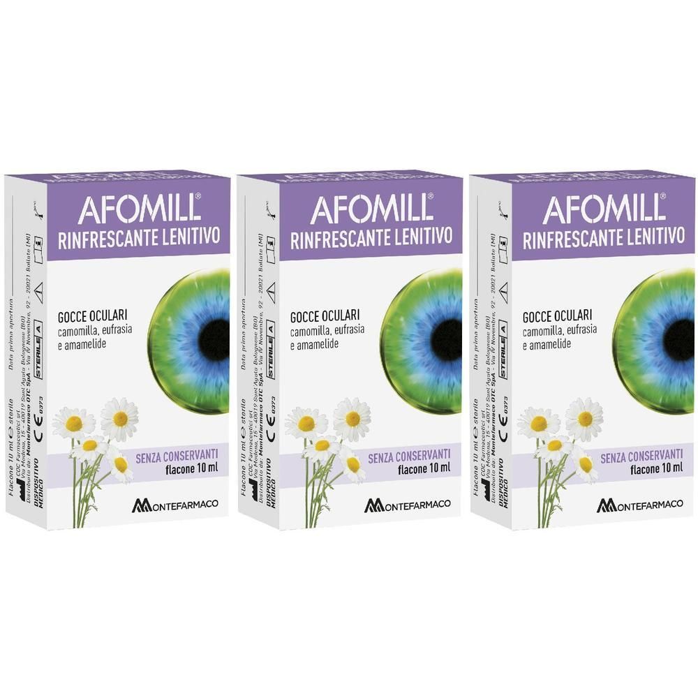 AFOMILL® Rinfrescante Lenitivo Gocce Oculari Flacone 10 ml 3x10