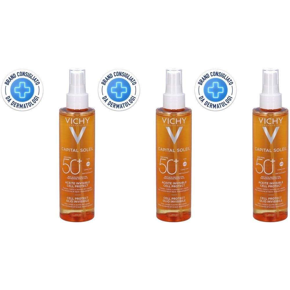 Vichy Capital Soleil Cell Protect Olio Invisibile viso, corpo e capell