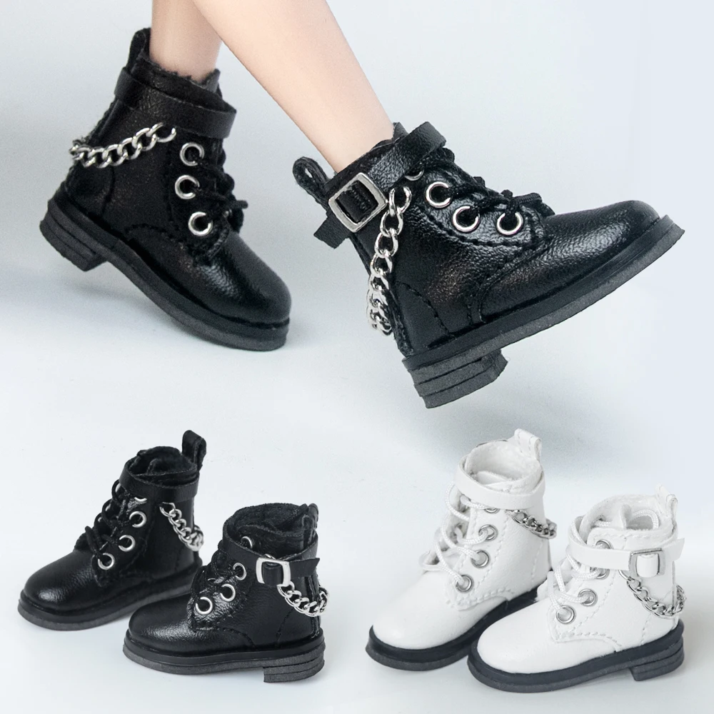Blyth Shoes weiß High-Top-Stiefel Stiefel im dunklen Stil Stilvolle schwarze Freizeitschuhe für Ymy Licca Azones Ob22 24 27. Puppenzubehör