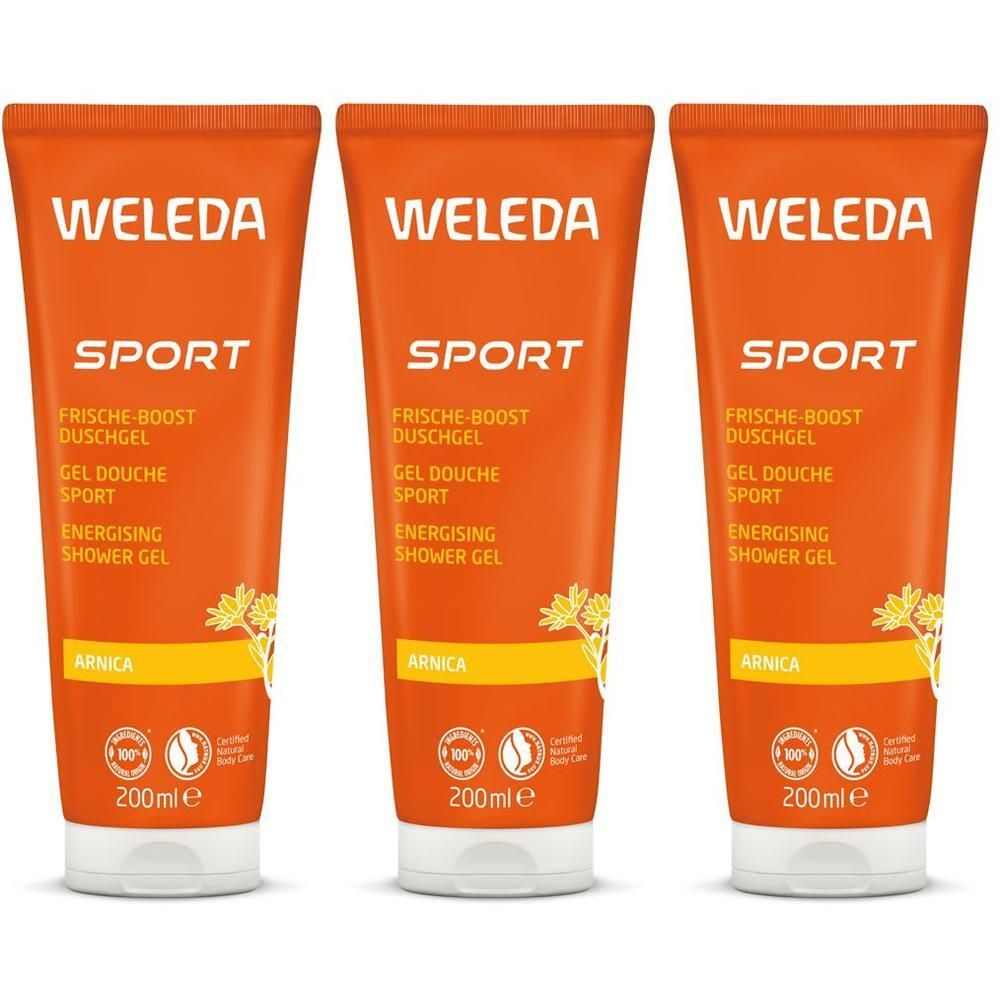 WELEDA Gel Doccia Sport Arnica 3x200 ml