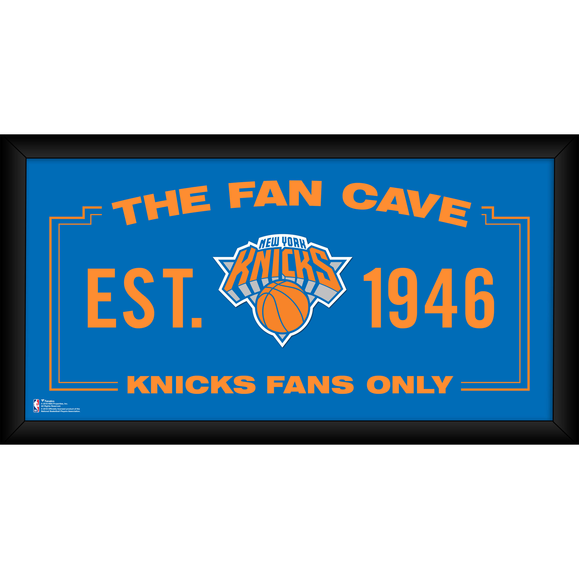 "Gerahmte New York Knicks 10" x 20" Fan-Höhlen-Collage" Image