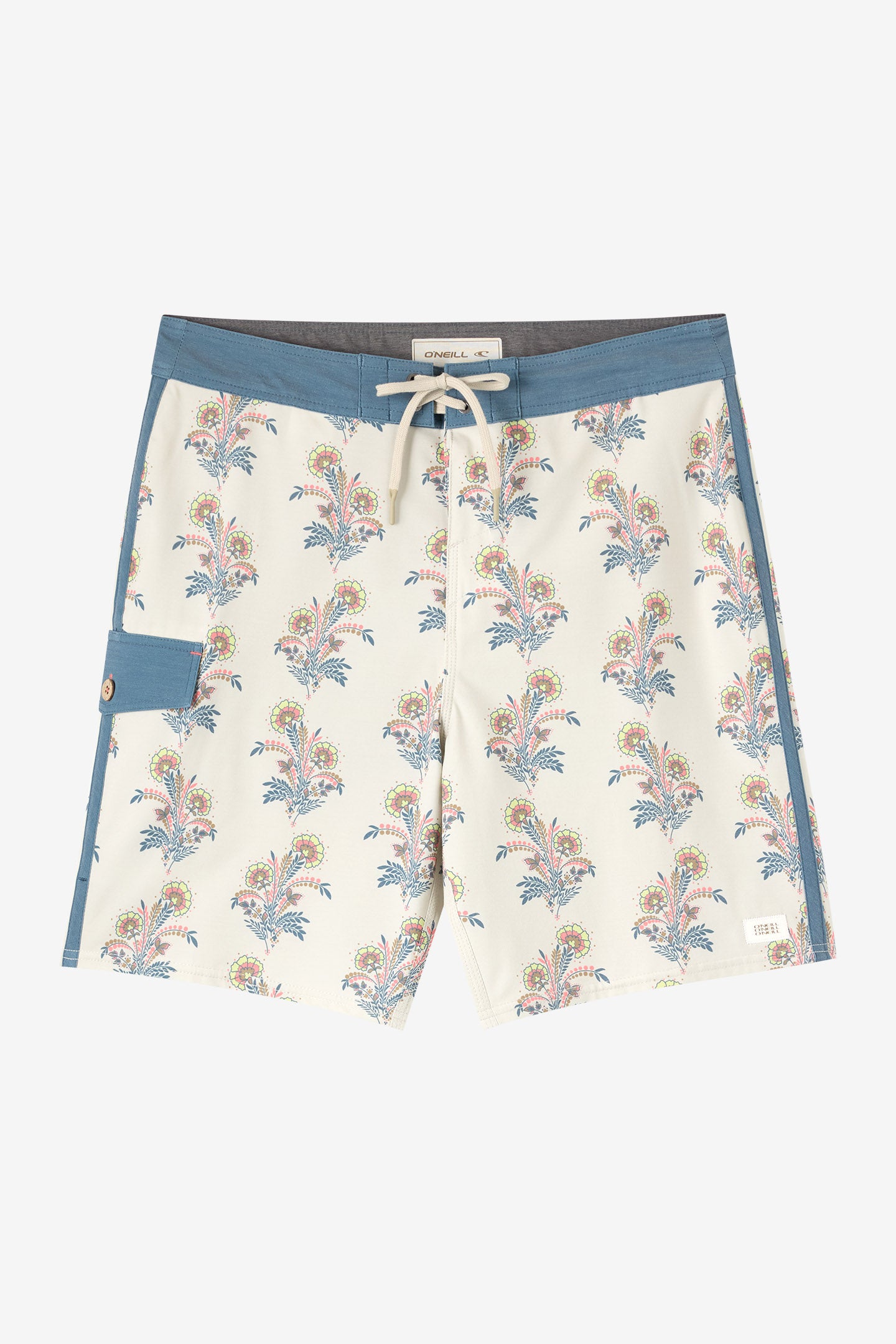 O'Neill Men's Lineup 18"" Board Shorts in Lt Khaki, Size 36, Elastane/Polyester