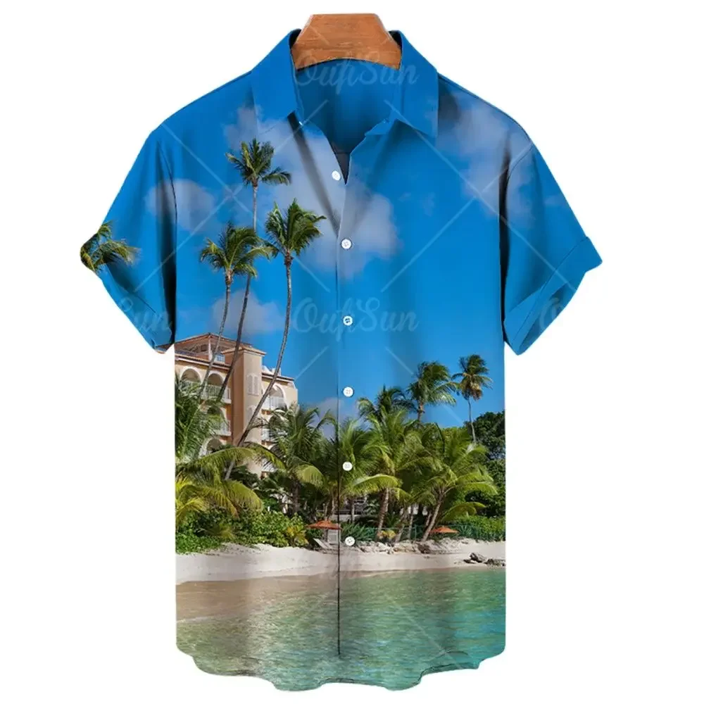 Hawaiihemden für Herren, Sommer-Strandhemd, Unisex Alltagskleidung für Männer und Frauen, Modisches Freizeit-Outdoor-Kurzarm-Oberteil Image