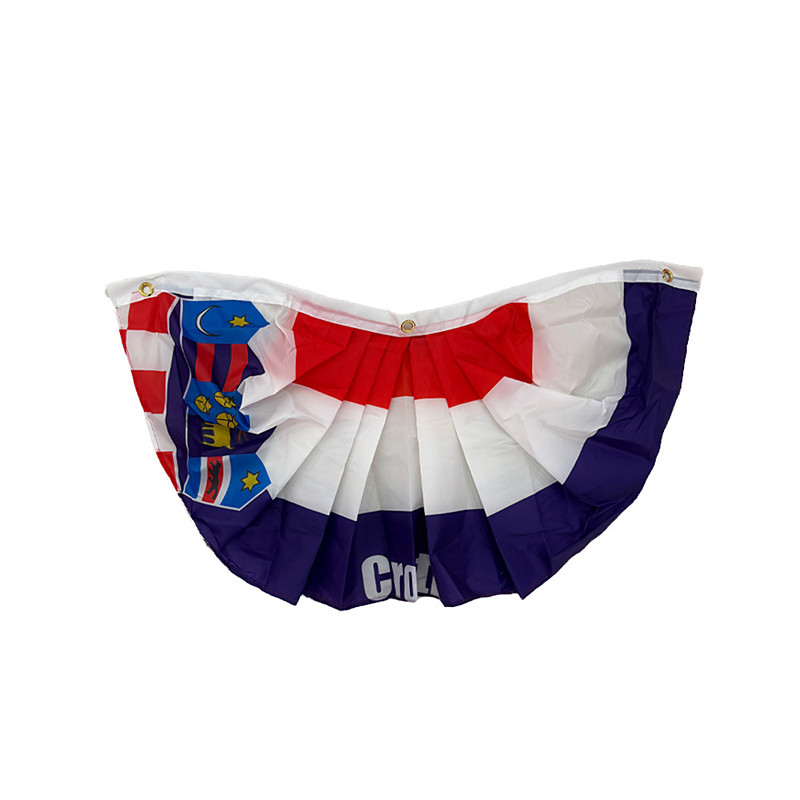 2026 North America Soccer Tournament Pleated Fan Bunting Flag, 1.53 ft Half Round Bunting Banner, Sports Match Decoration for Outdoor