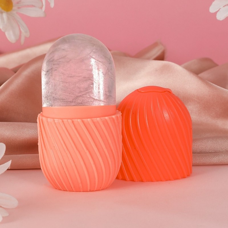 Ice Face Roller, Reusable Silicone Mold Face Massage Eye Facial Beauty Skin Care Tools Apply Ice for Shrink Pores Anti Wrinkle Face Beauty Puffiness Relief Facial Massager Skin Care Tools
