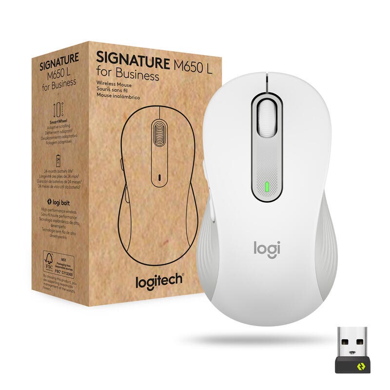 Logitech Signature M650 for Business Maus Büro rechts RF Wireless + Bluetooth Optisch 4000 DPI Image