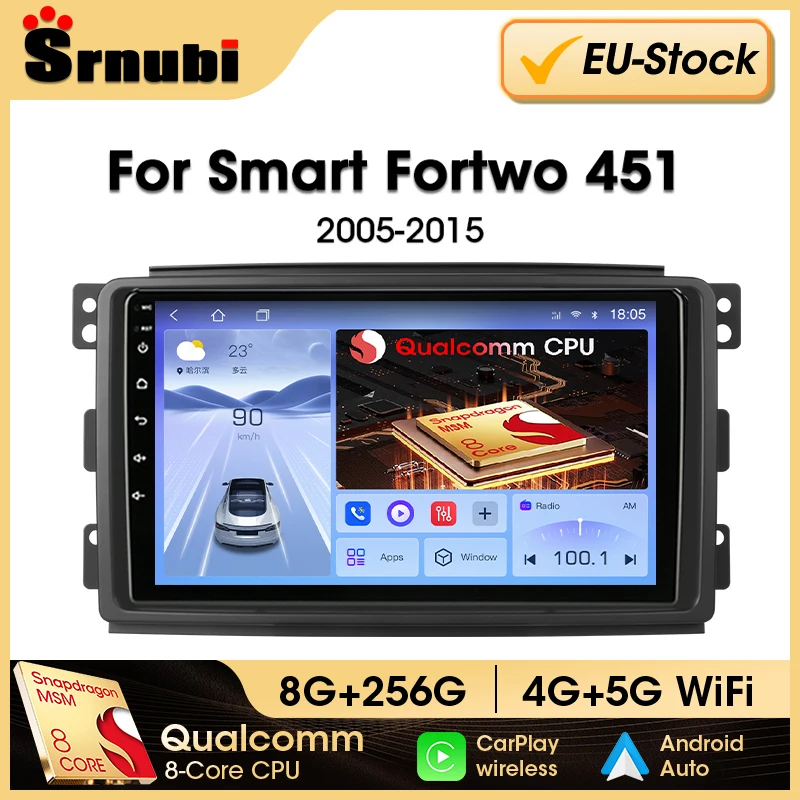 Srnubi Qualcomm 8 Core Autoradio Für Mercedes Benz Smart Fortwo 451 2005 - 2015 Multimedia Player Android Navigation kopf Einheit Image