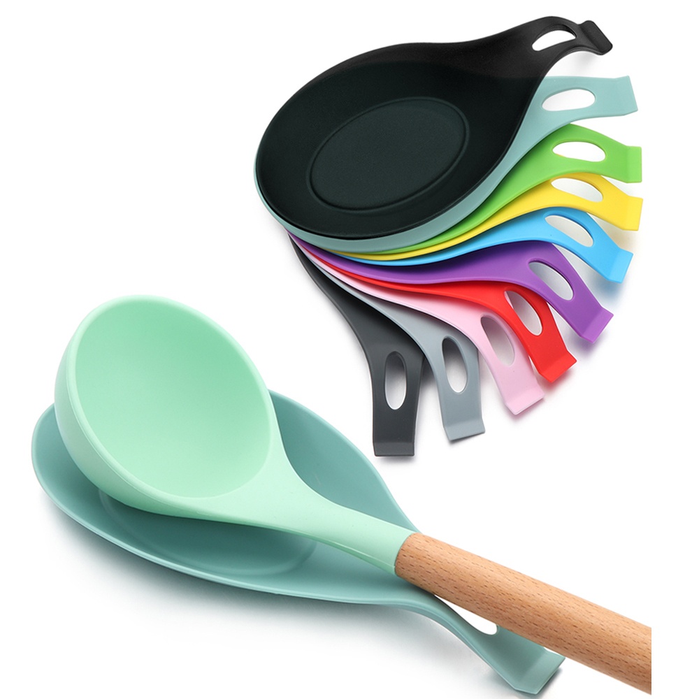 Premium Silicone Spoon Rest & Heat Resistant Kitchen Mat pink