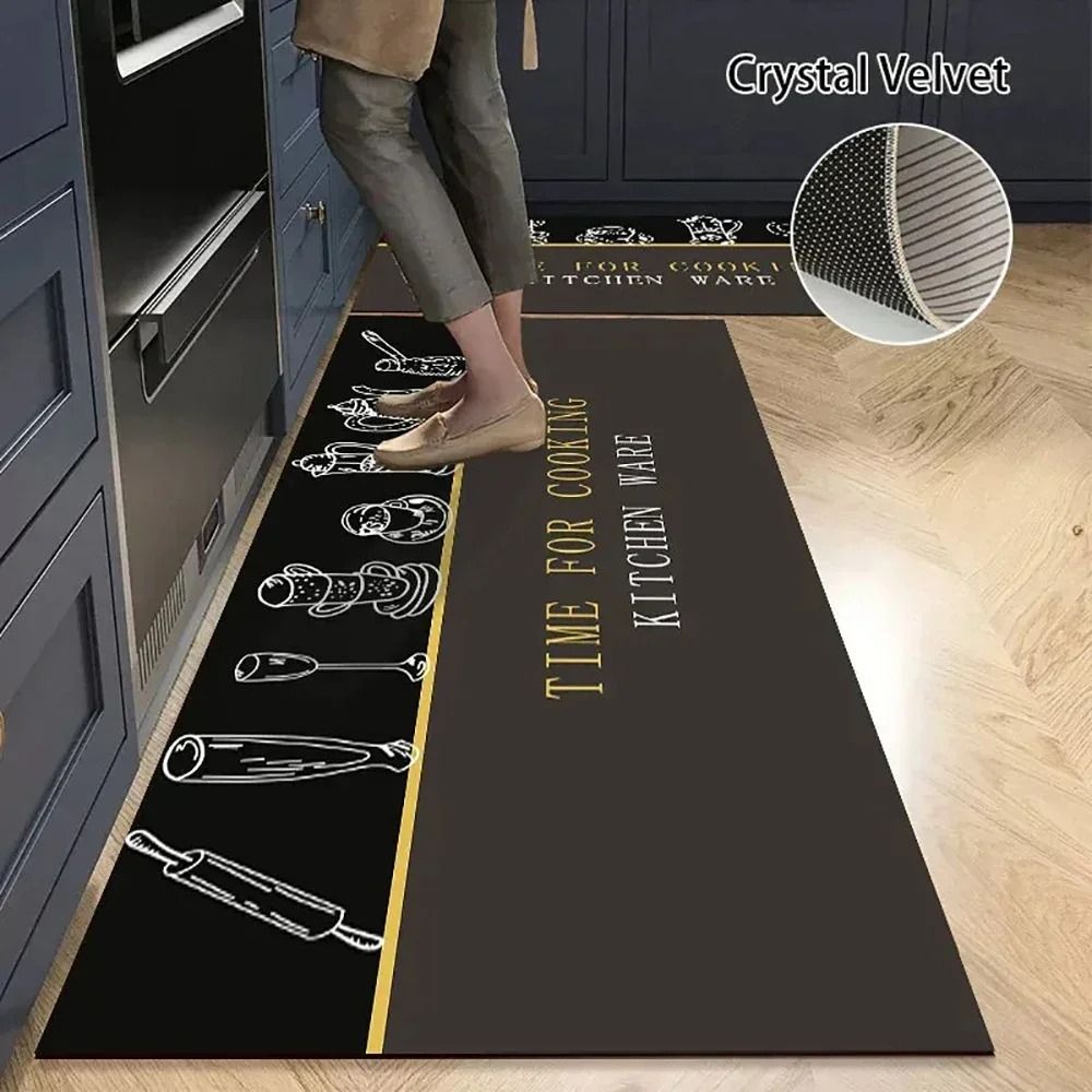 Absorbent Crystal Velvet Kitchen Mat For Bedroom Living Room And Entryway Floors 14 40cm X 60cm