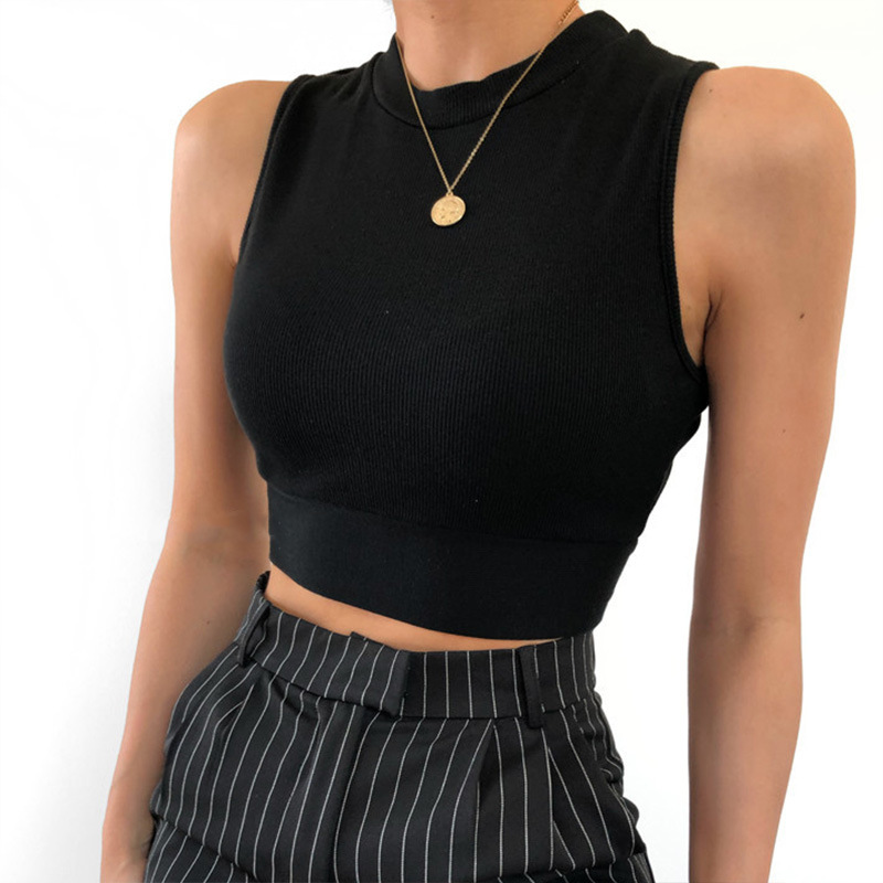 Backless Criss Cross Crop Tank Top For Women Slim Summer Streetwear purple m