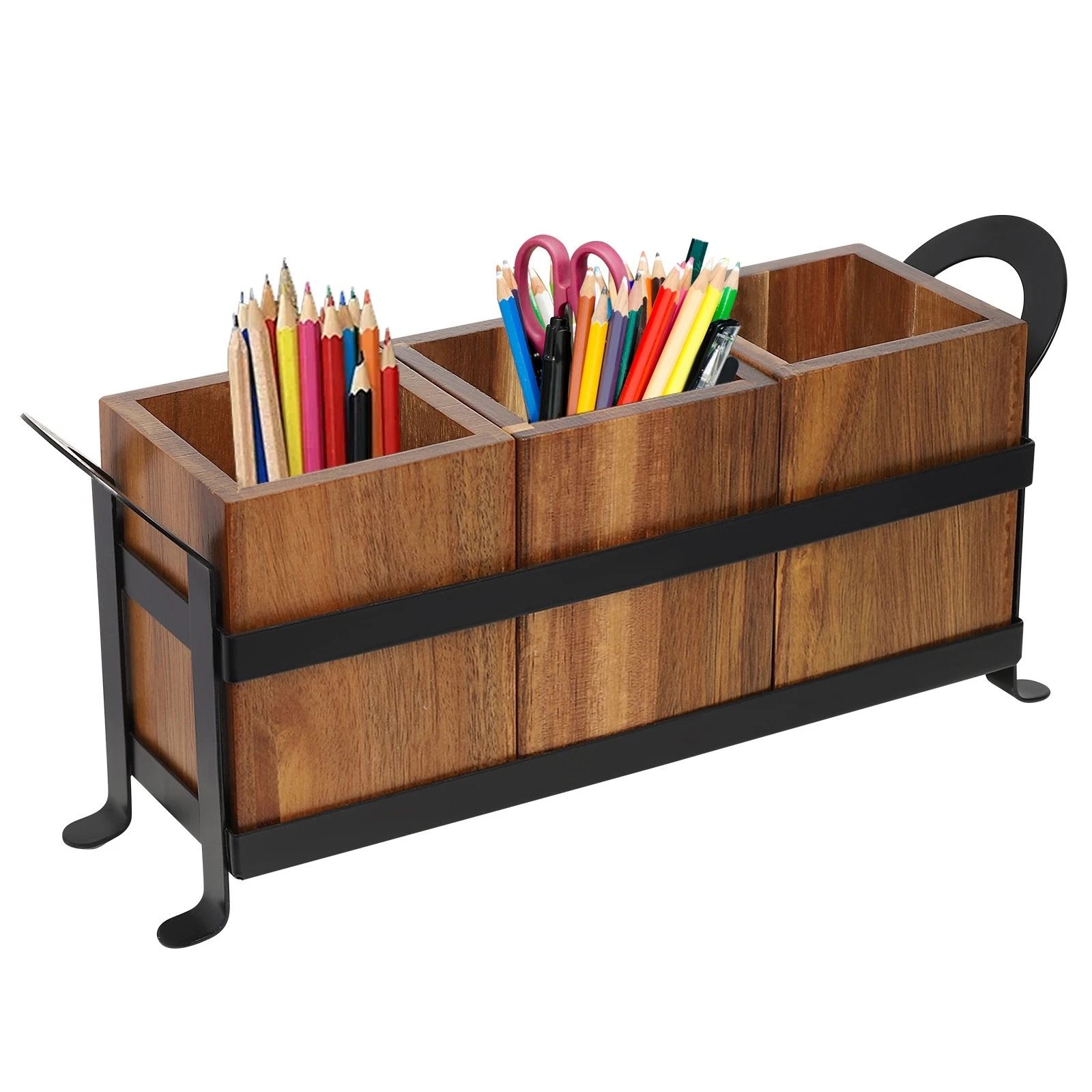 Rustic Wooden Utensil Holder & Kitchen Organizer For Counters Premium Cutlery & Tool Storage Rustic Wooden Utensil Holder & Kitchen Organizer For Counters Premium Cutlery & Tool Storage