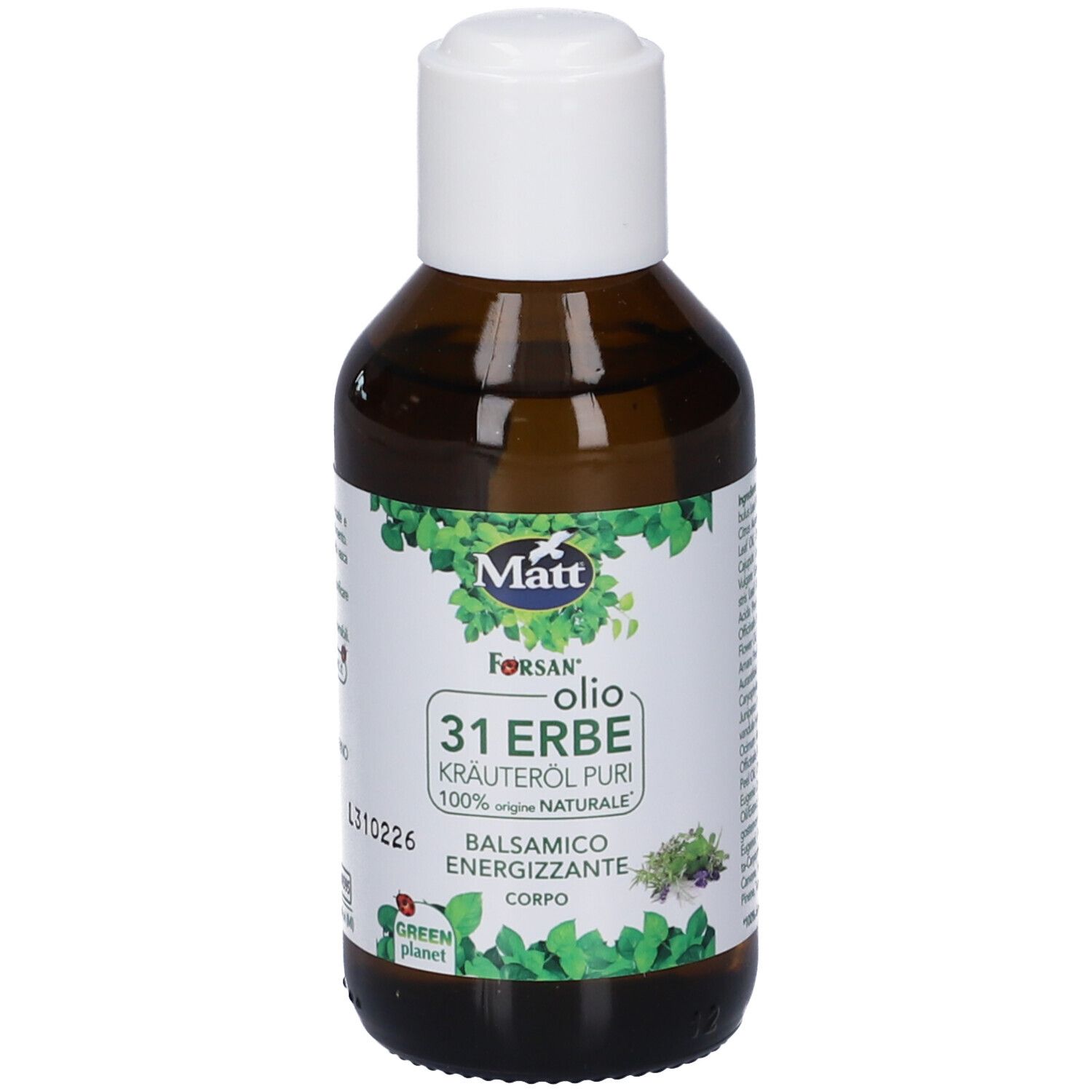 Matt Forsan Olio 31 Erbe 100 ml per la pelle