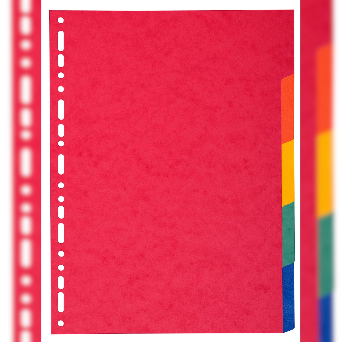 Exacompta 1405E 25x Register aus Colorspan-Karton 225g/qm, 5 Positionen, für Format DIN A4 - Farben sortiert Image