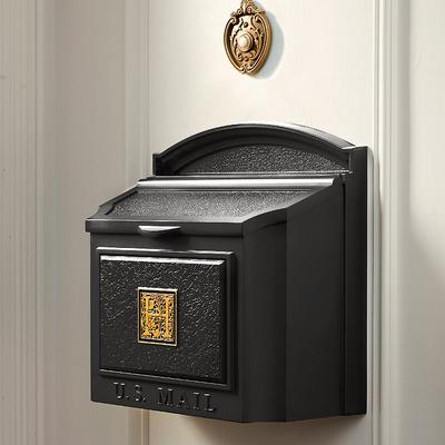 Capitol Monogrammed Wall-mount Mailbox - White - Frontgate