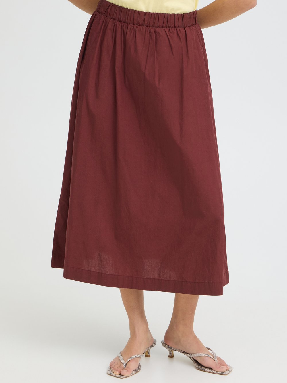 Ichi Freizeitrock IHLELAYA Elastische Taille Damen bordeaux, 36