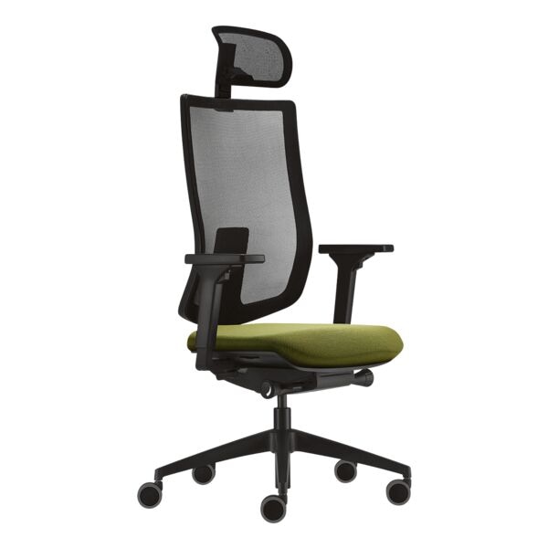 Sedus Bürostuhl »se:do pro light 2« mit Armlehnen und Kopfstütze grün, 49 cm