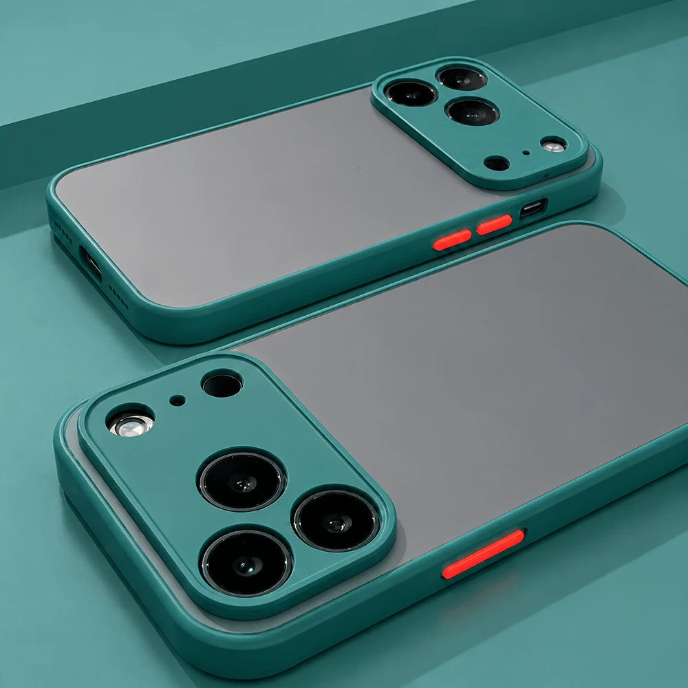 Luxuriöse matte transparente Handyhüllen für iPhone 17 16 15 Pro Max 17Pro Ultradünne stoßfeste Schutzhülle für iPhone 14 13 Pro Max, iphone 17 pro max hülle Image