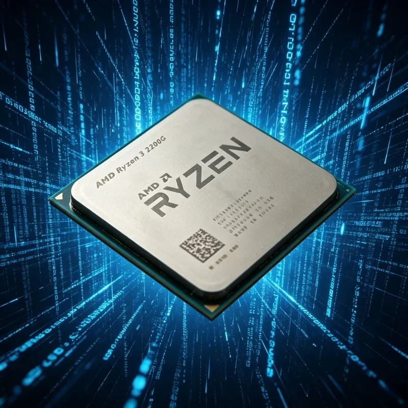Snappy AMD Quad-Core Quad-Thread CPU Ryzen 3 2200G R3 2200G, 3,5GHz Zen 14nm YD2200C5M4MFB, Sockel AM4 Ohne Kühler Image