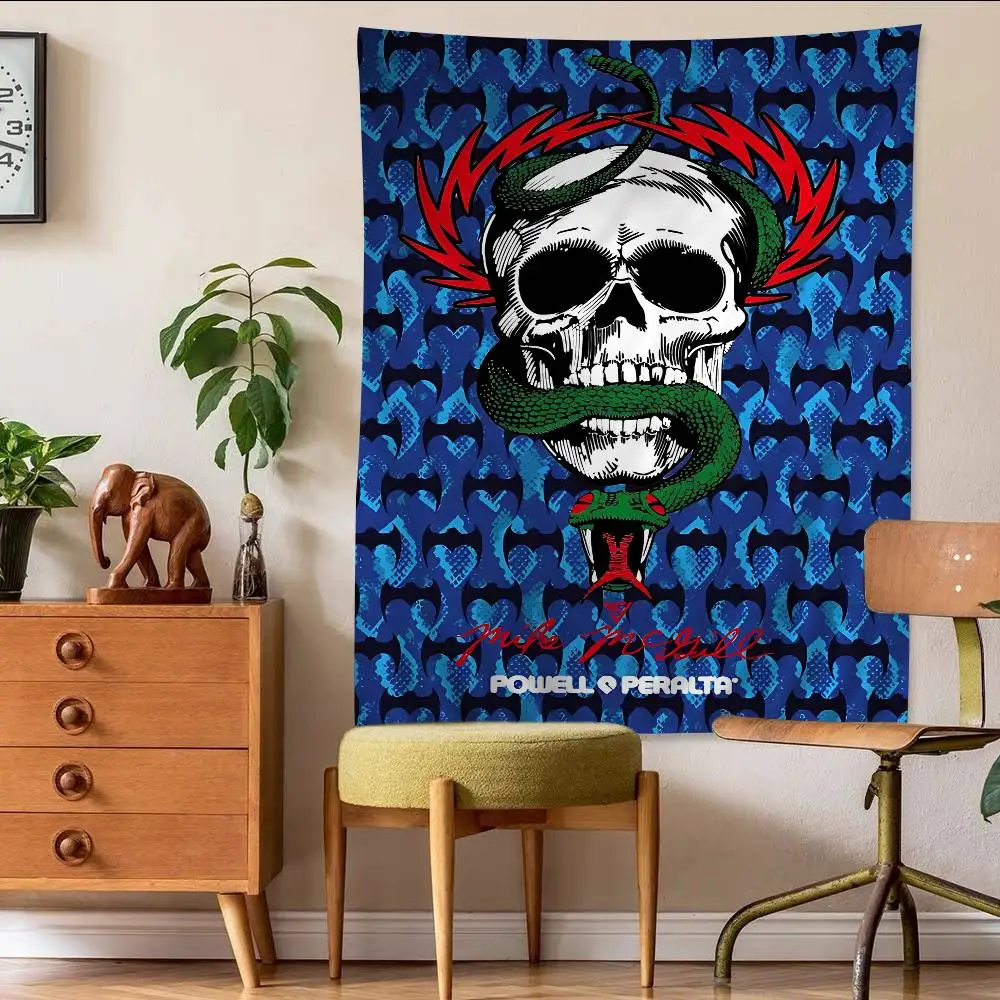 P-Powells P-Peraltas Skateboard Klassische Hippie Wandbehang Wandteppiche Böhmische Wandteppiche Mandala INS Wohndekor