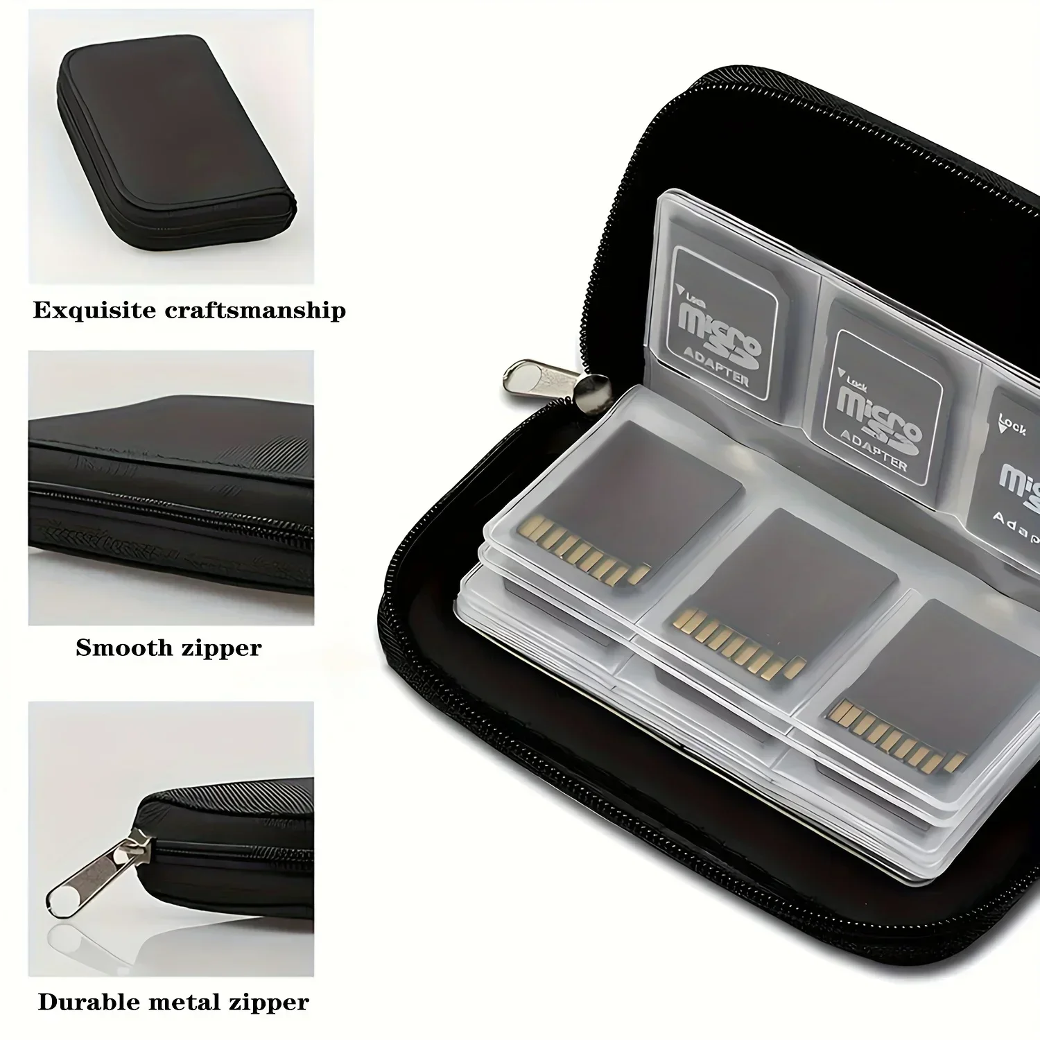 2026 Speicherkarten-Aufbewahrungstasche Tragetasche Etui 22 Fächer für CF/SD/Micro SD/SDHC/MS/DS Spielzubehör Speicherkartenbox Image