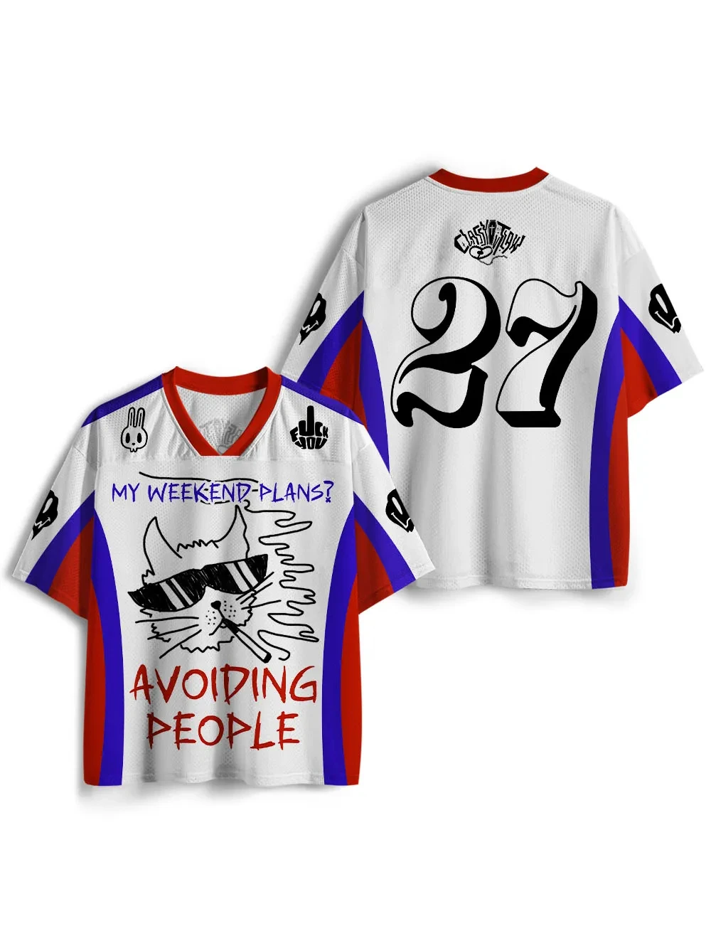 2026 Sommer Mode Neues Gothic Weekend Plan 3D-Druck Schnelltrocknendes Lockeres Kurzarm Streetwear V-Ausschnitt T-Shirt Große Größen