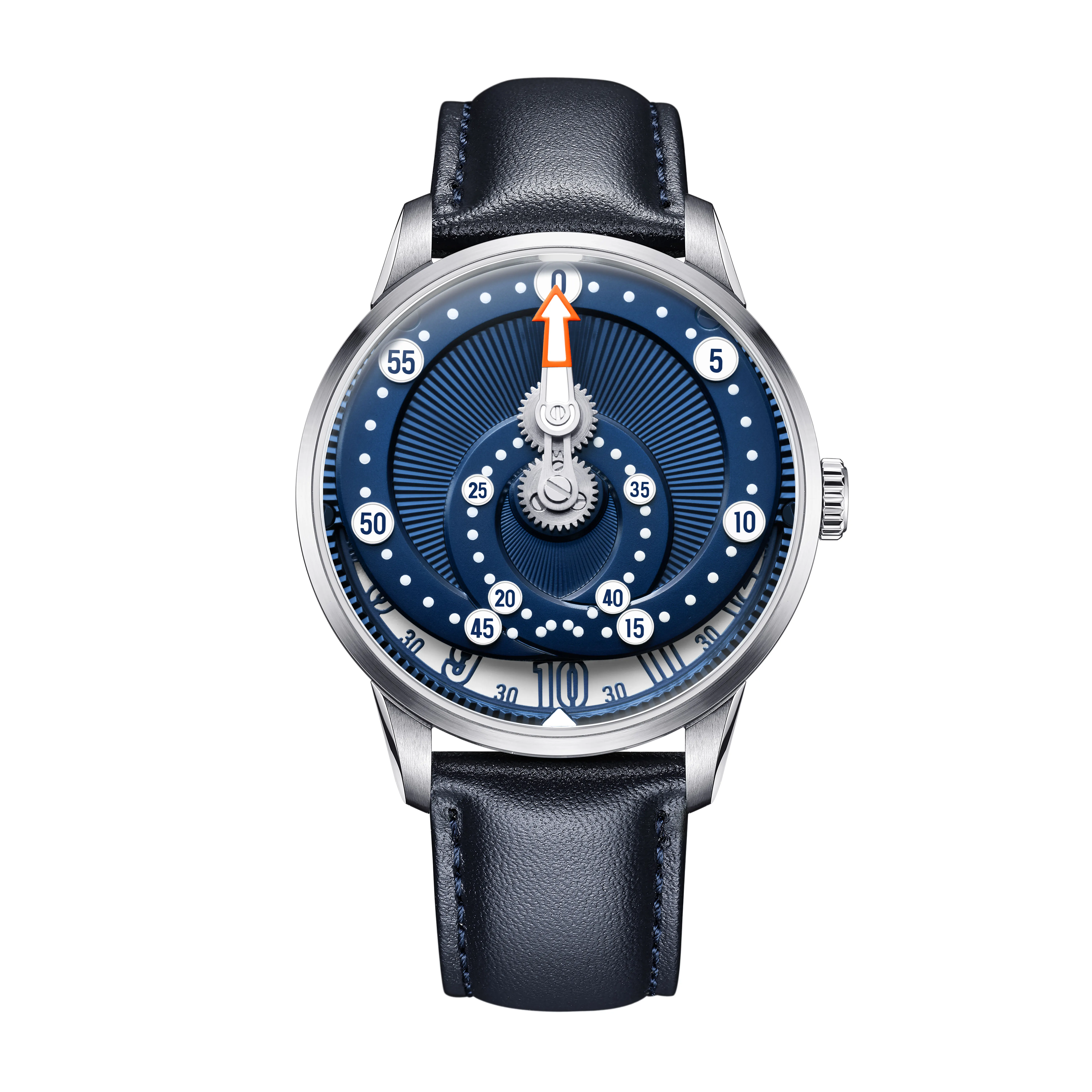 Mandetbrote 41 mm Herren-Track-Mechanische Uhr, Miyota 9015-Uhrwerk, Schweizer Leuchtsaphirkristall, 50 m wasserdichte Armbanduhr Image