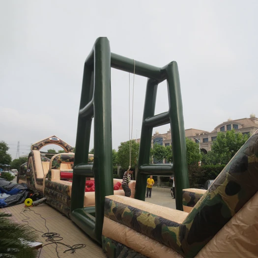 Aufblasbare Hindernisse Große Kletterwand mit Rutsche für Kinder Aufblasbare Kletterwand für Spiele und Volksfeste Image