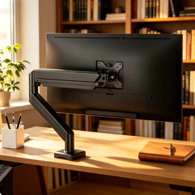 Universeller Einzelmonitorarm, 32 Zoll, 19,8 lbs, verstellbare Tischhalterung für Computerbildschirm im Büro Image