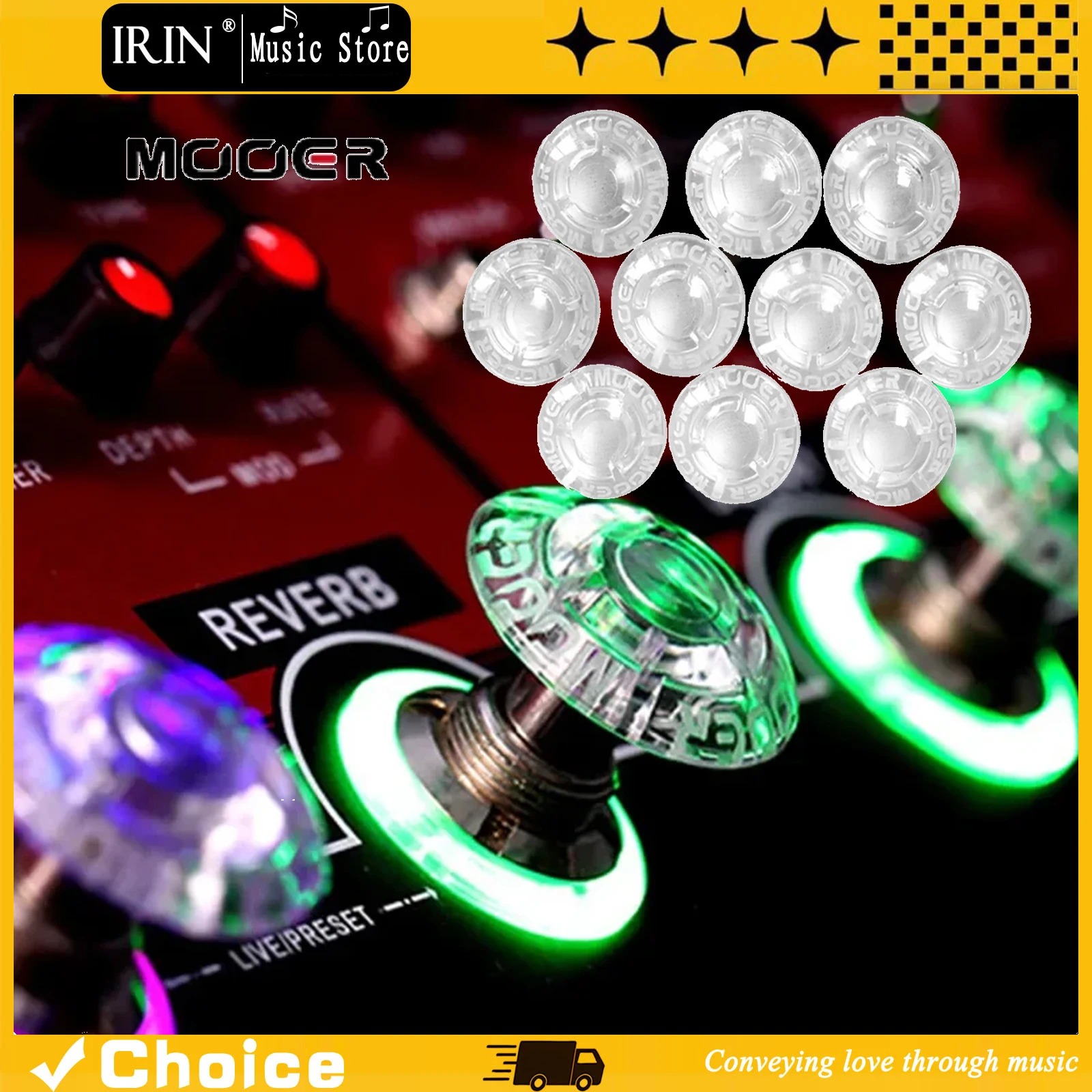 MOOER FT-MTP SHROOMS Fußschalter-Aufsätze Candy Plastik-Stoßdämpfer E-Gitarren-Effektpedal-Schutz Zubehör Image