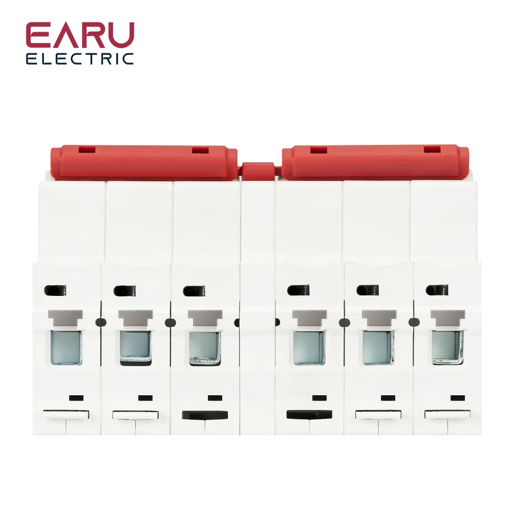 1P+1P 2P+2P 3P+3P 4P+4P MTS AC Dual-Power Manueller Transferschalter mit Verriegelung DIN-Schienen-Trennschalter MCB Image
