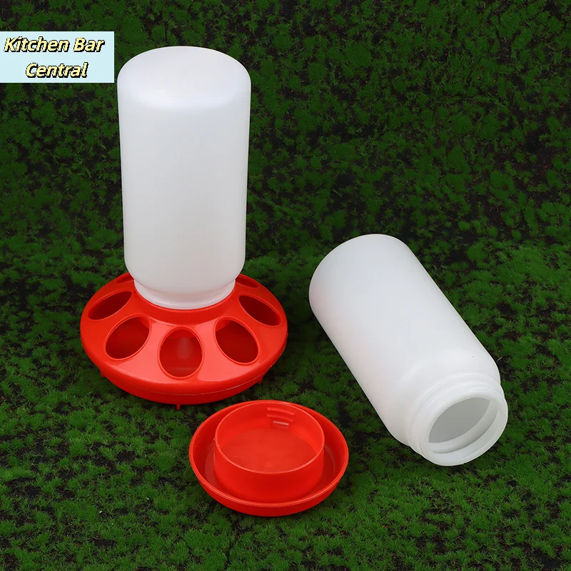 【Verdickter Futter- und Wasserspender für Geflügel, automatischer Wasserspender für Hühner, Vögel, Küken, Futtereimer, Behälter】