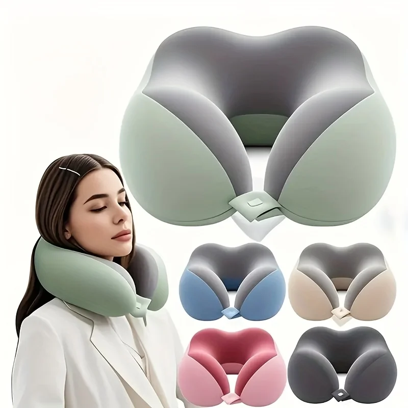 2026 U-förmiges Nackenkissen, mittelweiches U-förmiges Nackenkissen für Reisen und Büro | Ergonomisch gestaltet Image