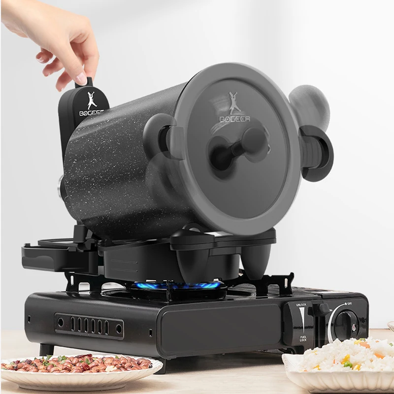 Multifunktionale Kochmaschine für Zuhause und Outdoor – 360° ° Rotierender gebratener Reis, gebratene Nudel und Grillwerkzeug