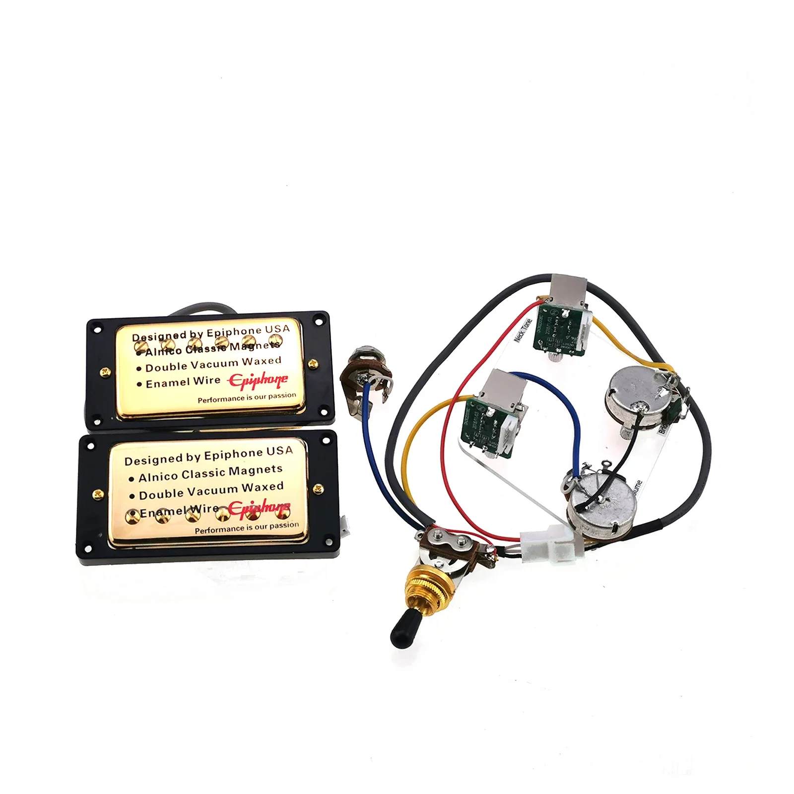 Humbucker Pickups klassische E-Gitarren-Tonabnehmer mit Kabelbaum für Gitarren teile Gitarre Image