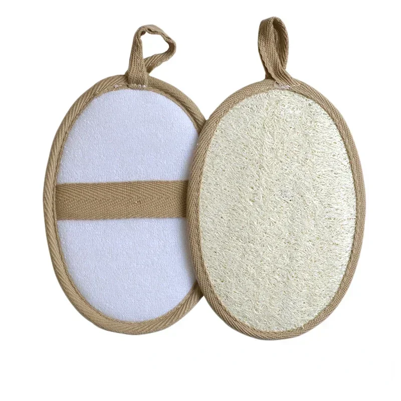 Natürliche Luffa-Körperbürste - Wiederverwendbarer Peeling-Scrubber mit weichen Borsten, Luffa-Schwamm für Gesichts- und Körperreinigung Image