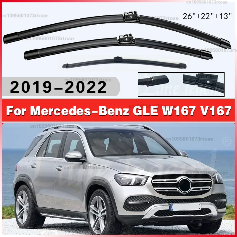 Windschutzscheiben-Wischerblätter für Mercedes-Benz GLE W167 V167 SUV 2019 - 2022, Vorder- und Heckscheibenwischer Image