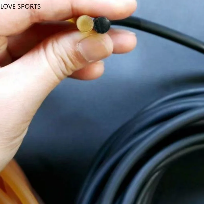 Neue 4/5/6/7/8/9/10M Massivgummi-Latexband mit 6mm Durchmesser, hochelastisches Stretchseil für Fitnesstraining, Angeln und Schlüsselbänder Image