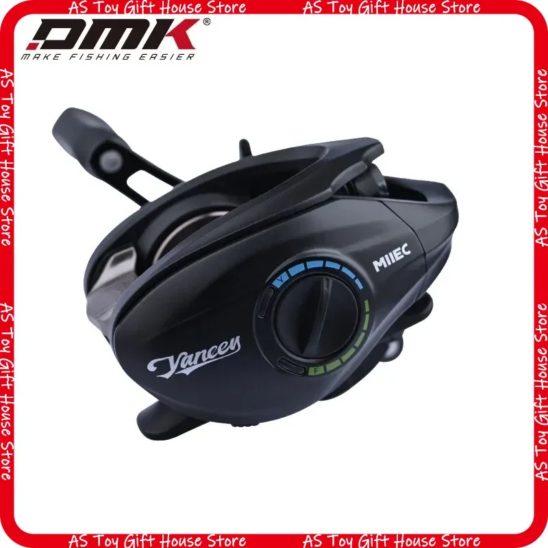 DMK Baitcaster-Rolle mit Intelligenter Elektromagnetischer Bremse, DC 8,5-14kg Max Bremskraft, Weitwurf-Nylon-6-Gehäuse, Vielseitig Einsetzbar, Yanxi Qinglan für Angler Image
